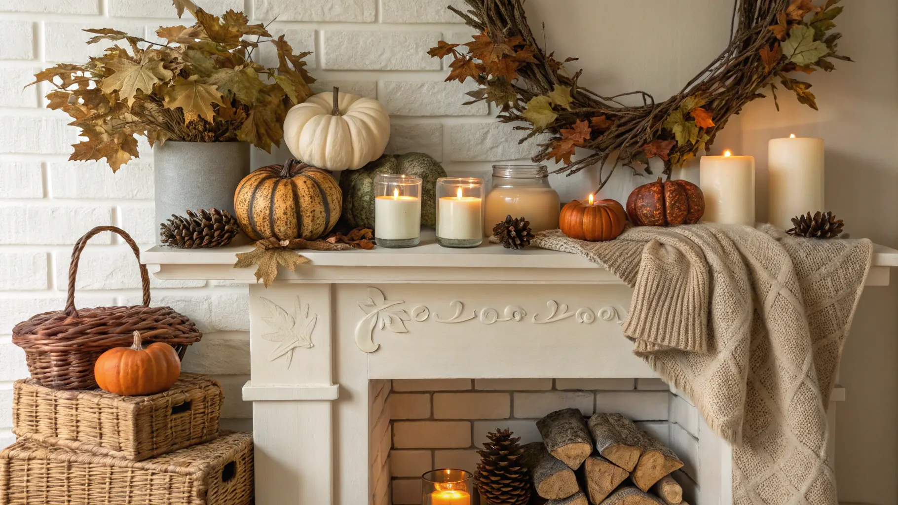 14 Cozy Fall Mantel Decorating Ideas to Welcome Crisp Evenings