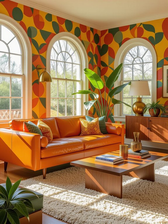 70s retro living room