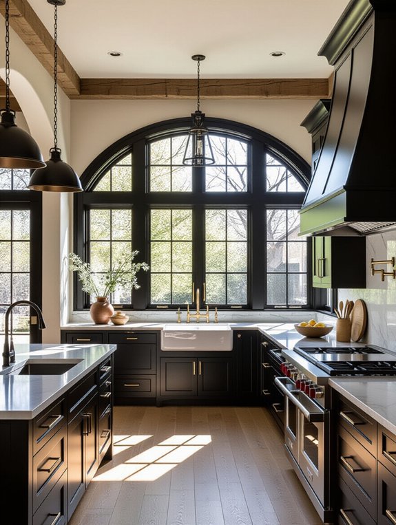 arched windows enhance kitchens