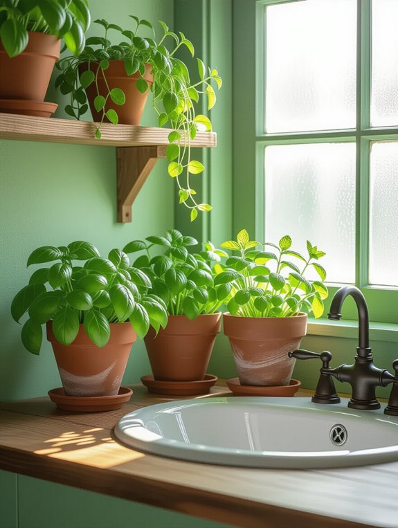 aromatic potted herb oasis