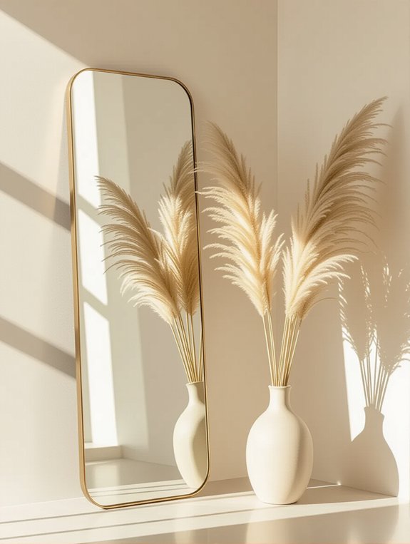 artistic mirror and sculpture