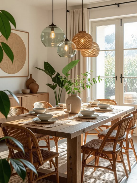 bohemian textured glass decor