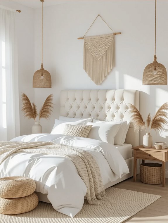 boho chic tufted decor