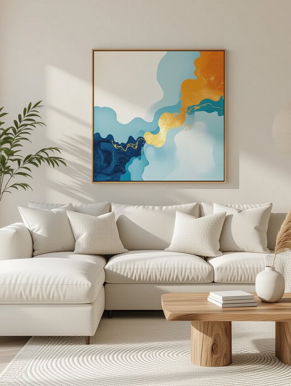 bold art transforms neutral spaces