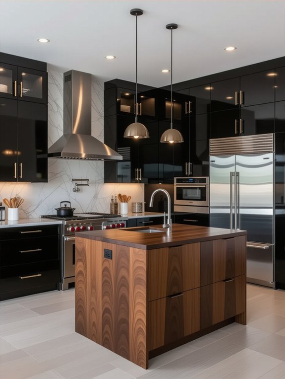 bold black and mahogany