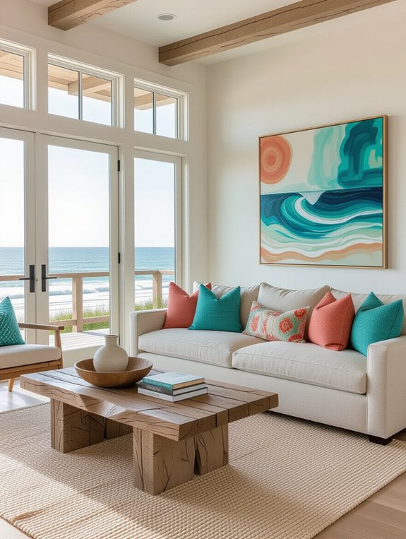 bold coastal living accents