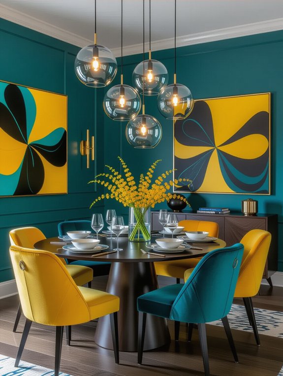 bold colors glass lighting