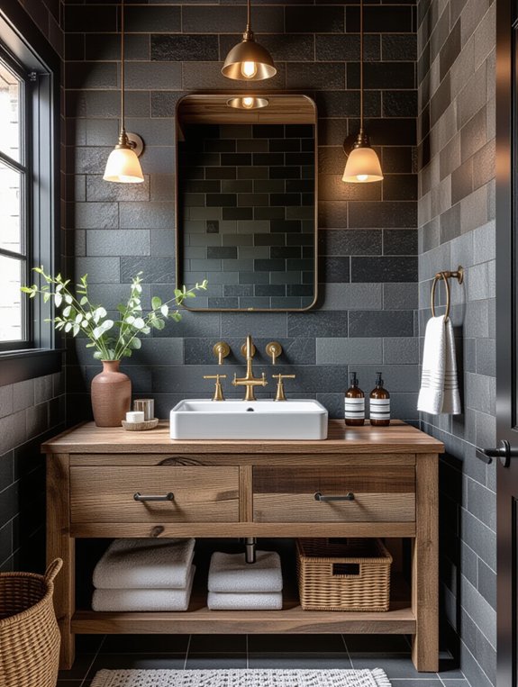 bold dark gray tiles