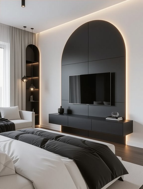 bold high contrast bedroom designs