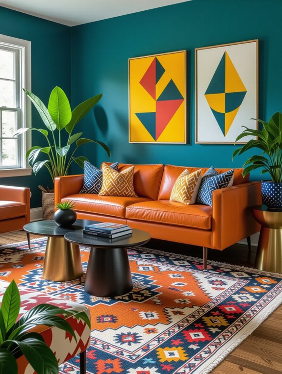 bold orange color blocking