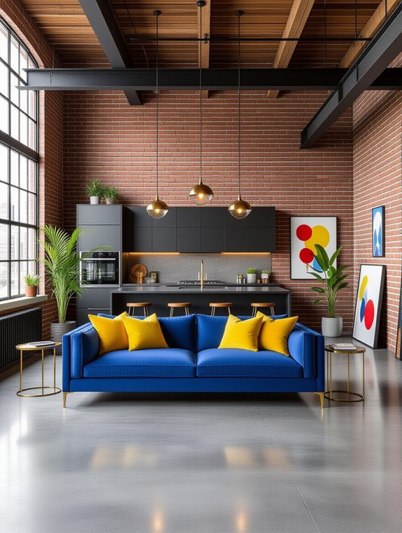 bold vibrant color accents