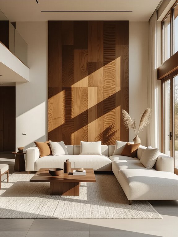bold wood panel focal point