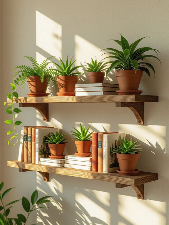 books and greenery fusion