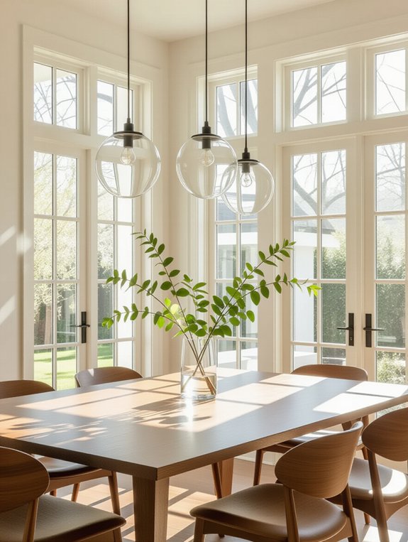 bright airy dining room