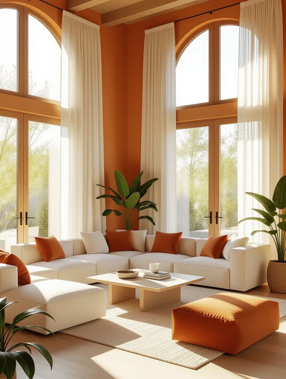 bright airy modern living