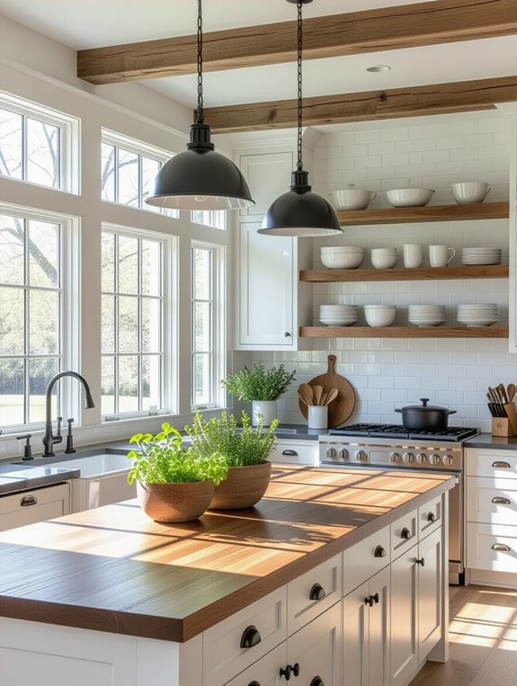 bright spaces dark accents