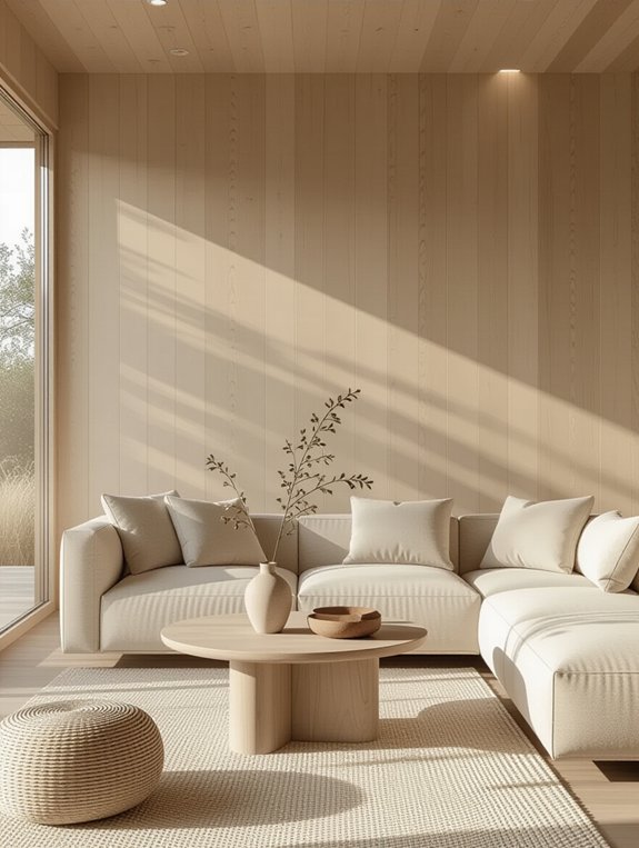 calming light wood ambiance