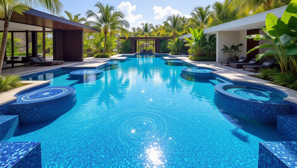 celestial patterned swimming pools