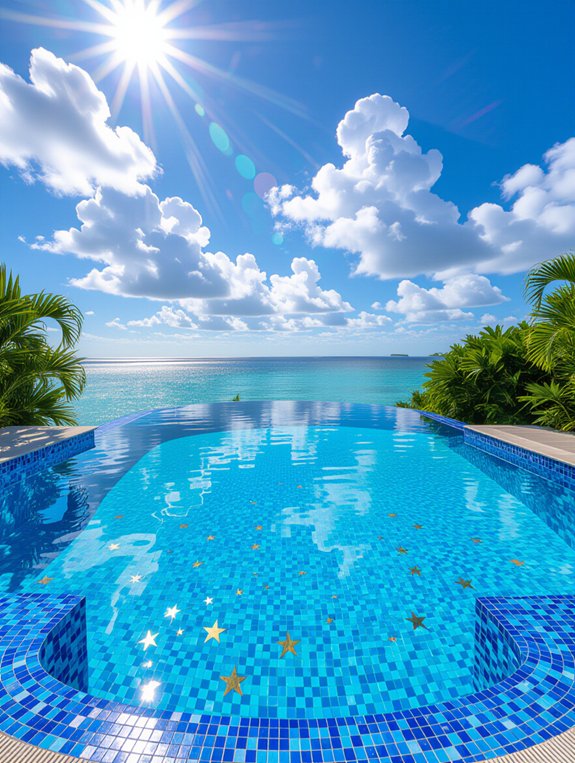 celestial themed pool borders