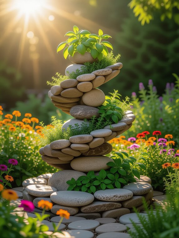 charming compact herb garden