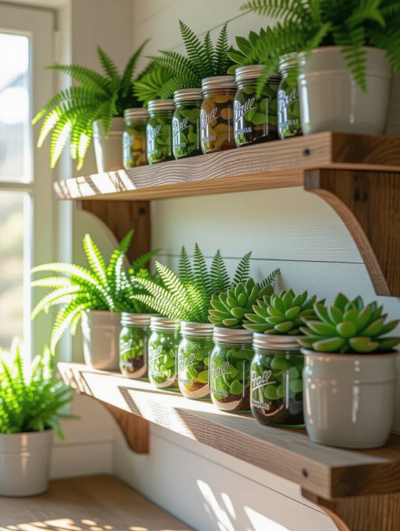 charming mason jar planters