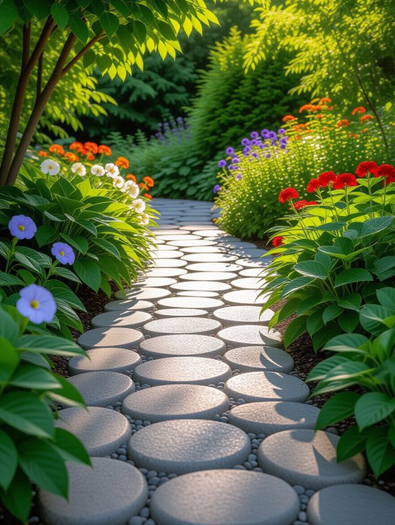 charming textured garden pathways