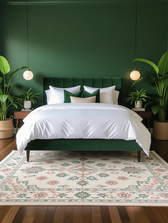 chic botanical bedroom design