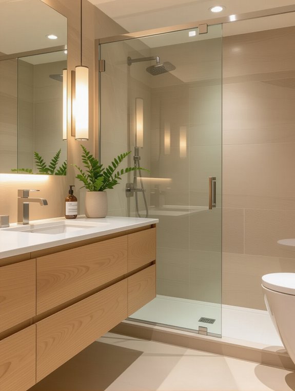 chic maple vanity elegance