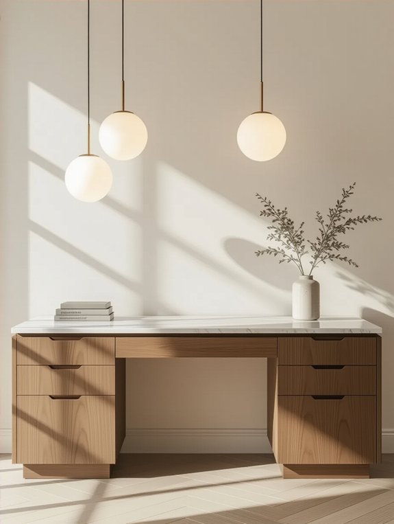 chic marble desk ambiance