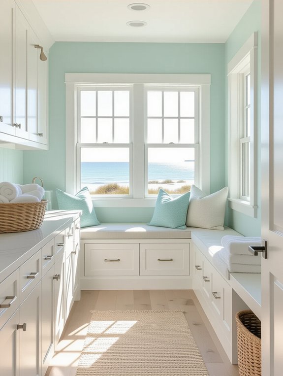 coastal chic laundry decor