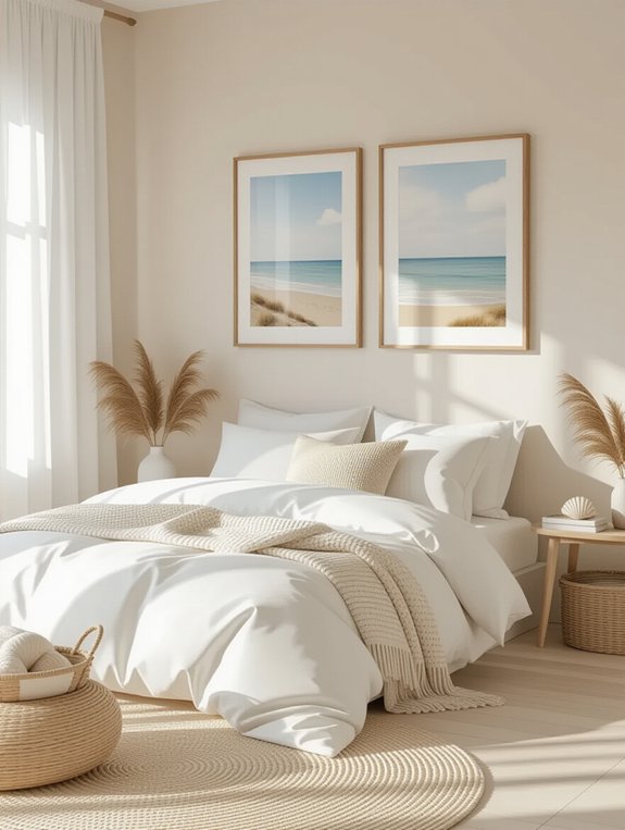 coastal inspired serene bedroom