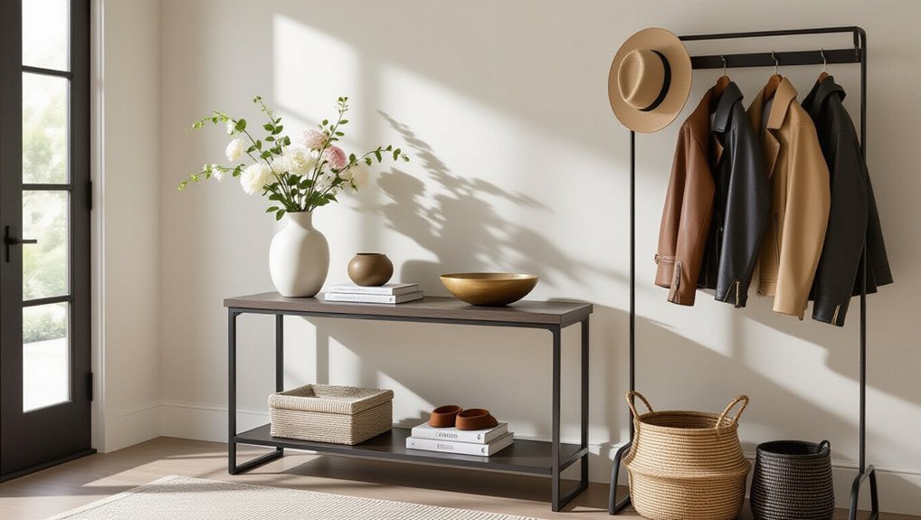 coat rack console table ideas