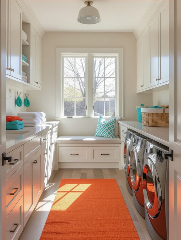 colorful accents brighten spaces