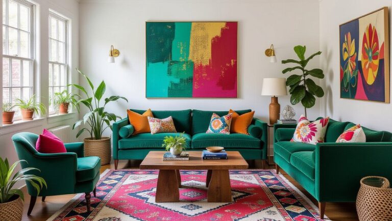 colorful artwork in living rooms