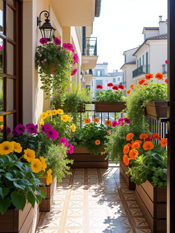 colorful flower box ideas