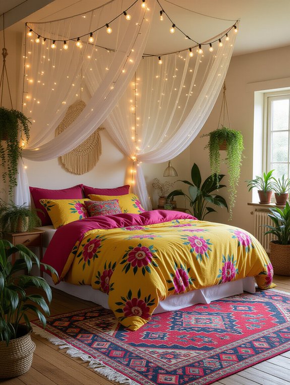 colorful rugs twinkling stars