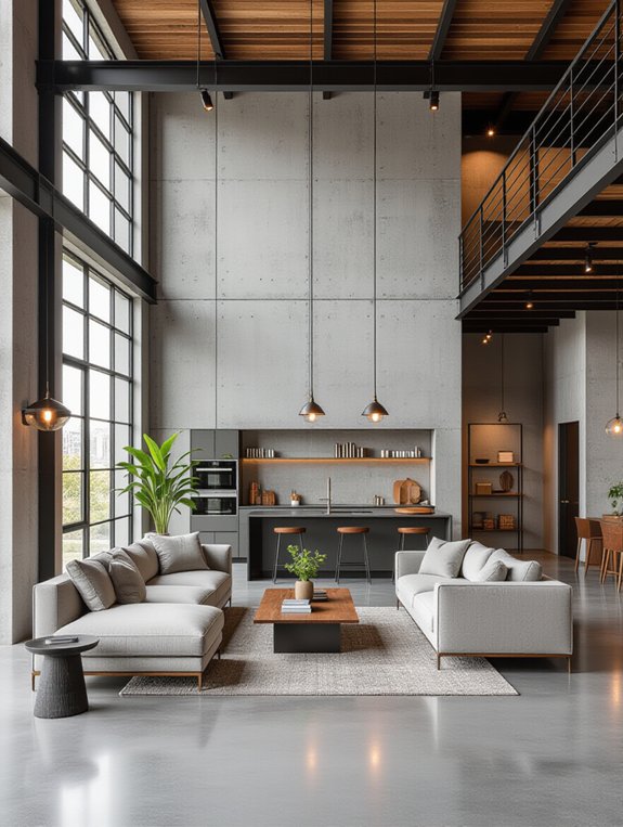 concrete and metal elegance