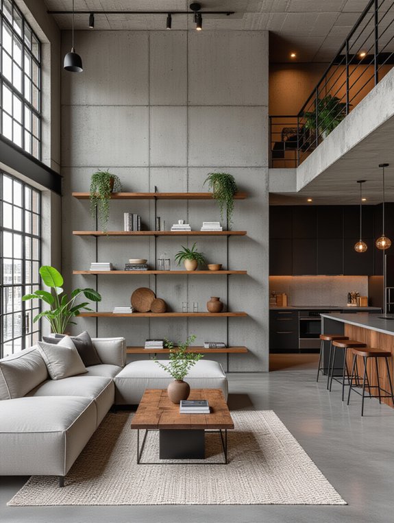 concrete shelving for kitchens