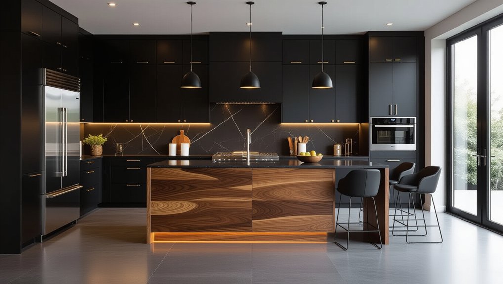 contemporary black kitchen aesthetics
