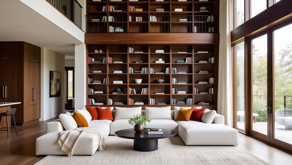 contemporary tall bookshelf designs