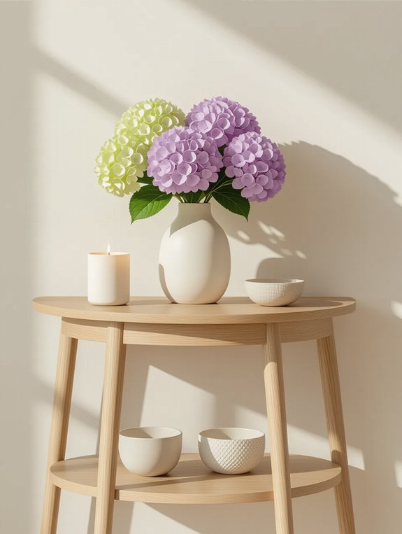 corner console table decor