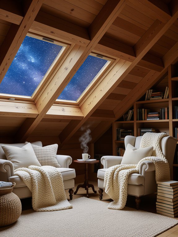 cozy attic reading retreat