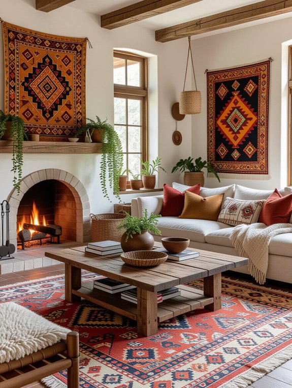cozy bohemian living room