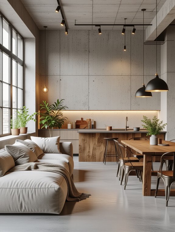 cozy concrete living room