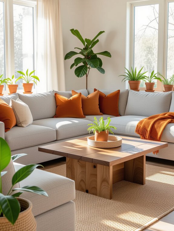 cozy earth tone decor