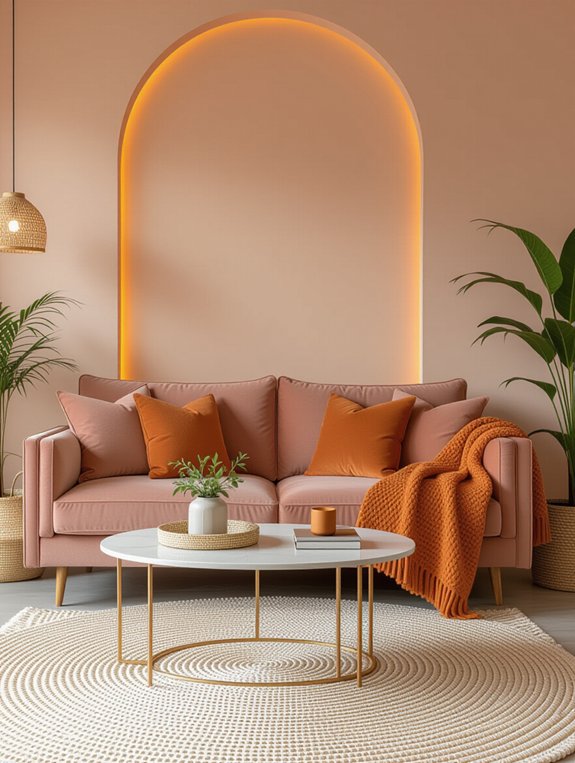 cozy earthy pink warmth