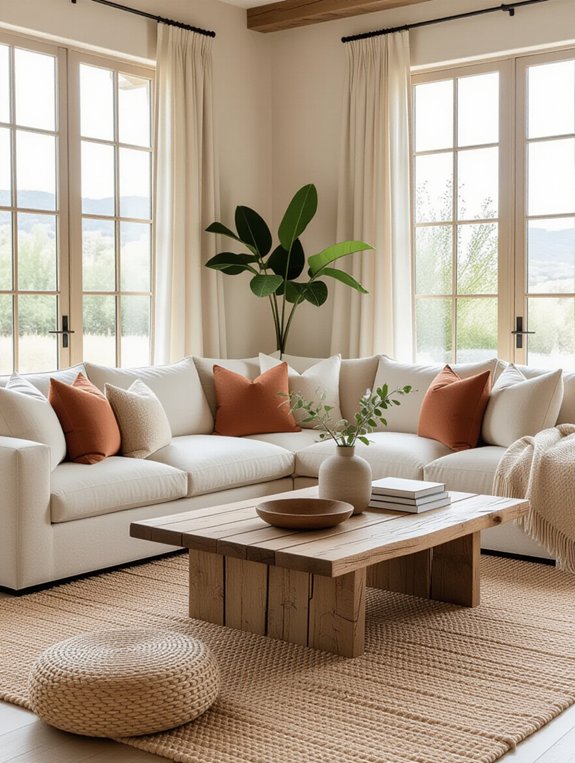 cozy layered earth tones