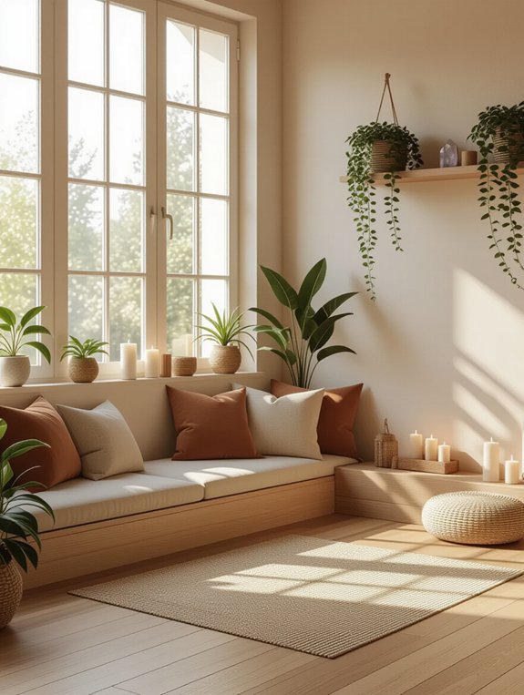 cozy meditation nook design