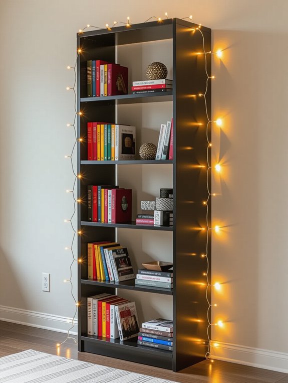 cozy modern black bookshelf