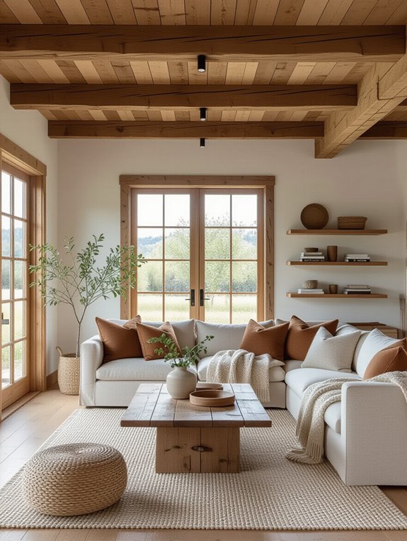 cozy modern wood accents